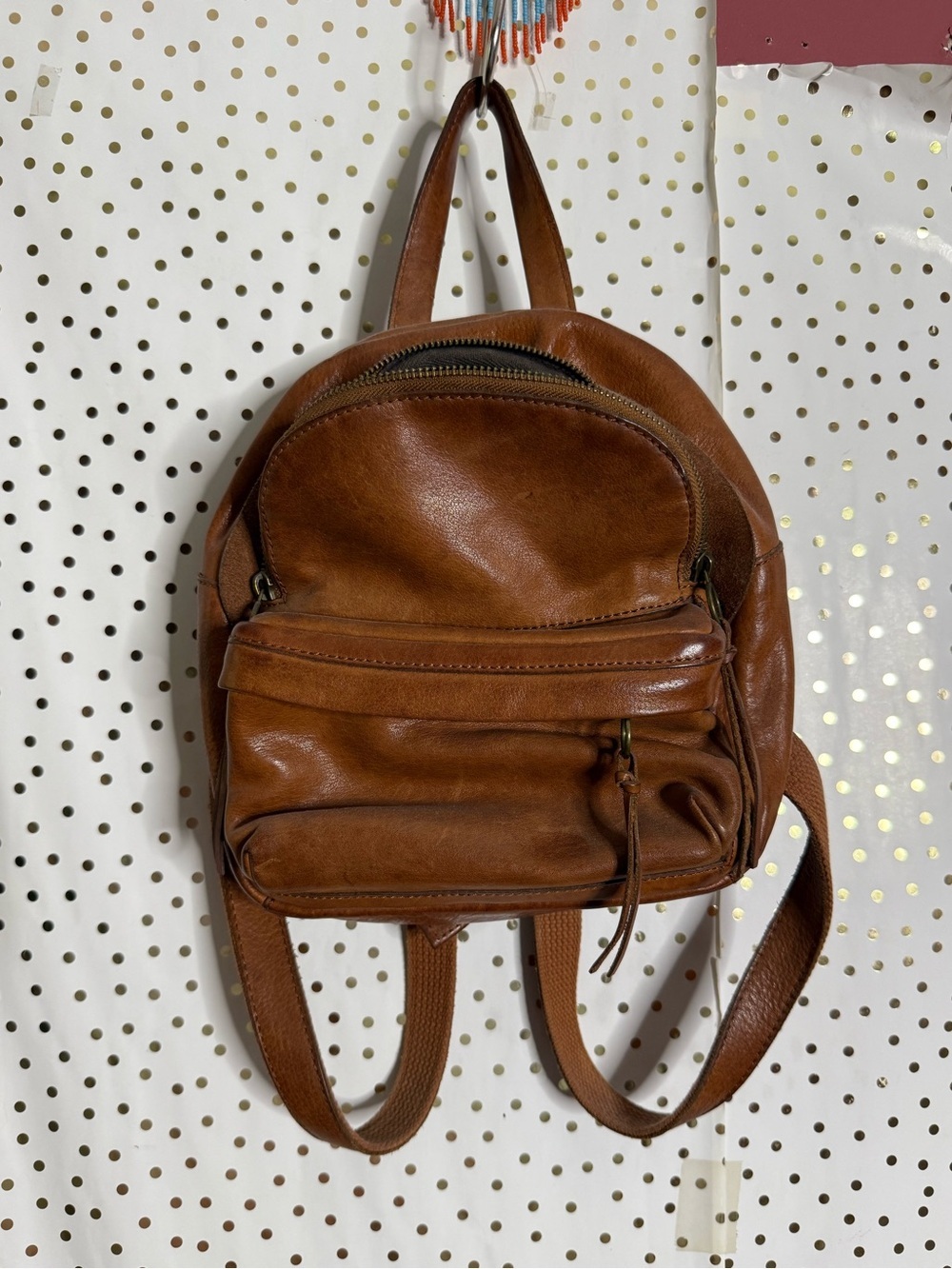 Madewell Small Brown Leather Backpack